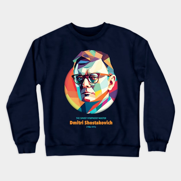 Dmitri Shostakovich WPAP Crewneck Sweatshirt by BAJAJU